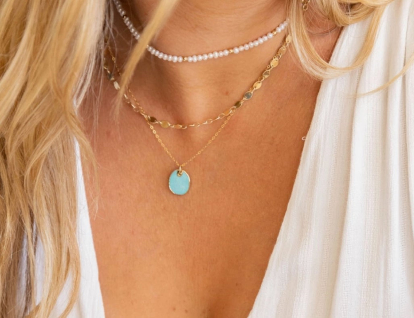 Free Spirit Turquoise Necklace Gold Filled